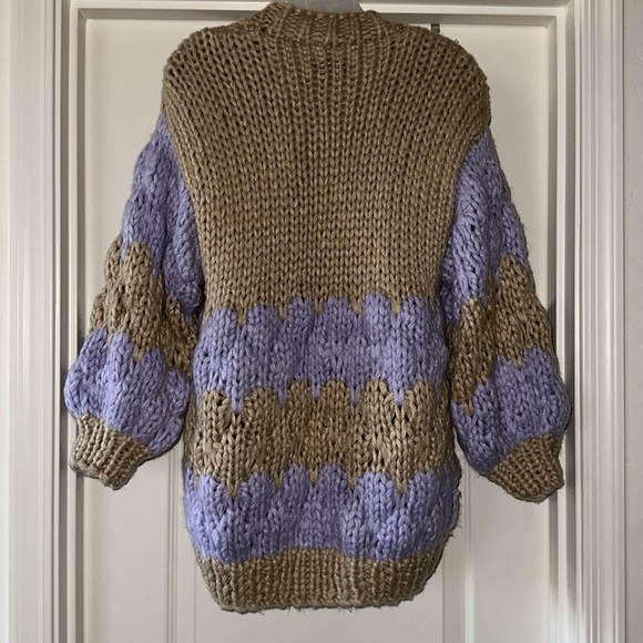 Anthropologie x Free People Cozy Clouds Open Chunky Knit Cardigan Sweater - Picture 3 of 5